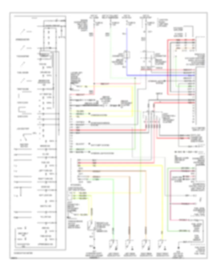 Instrument Cluster Wiring Diagram without Multi Communication System for Mitsubishi Endeavor LS 2008