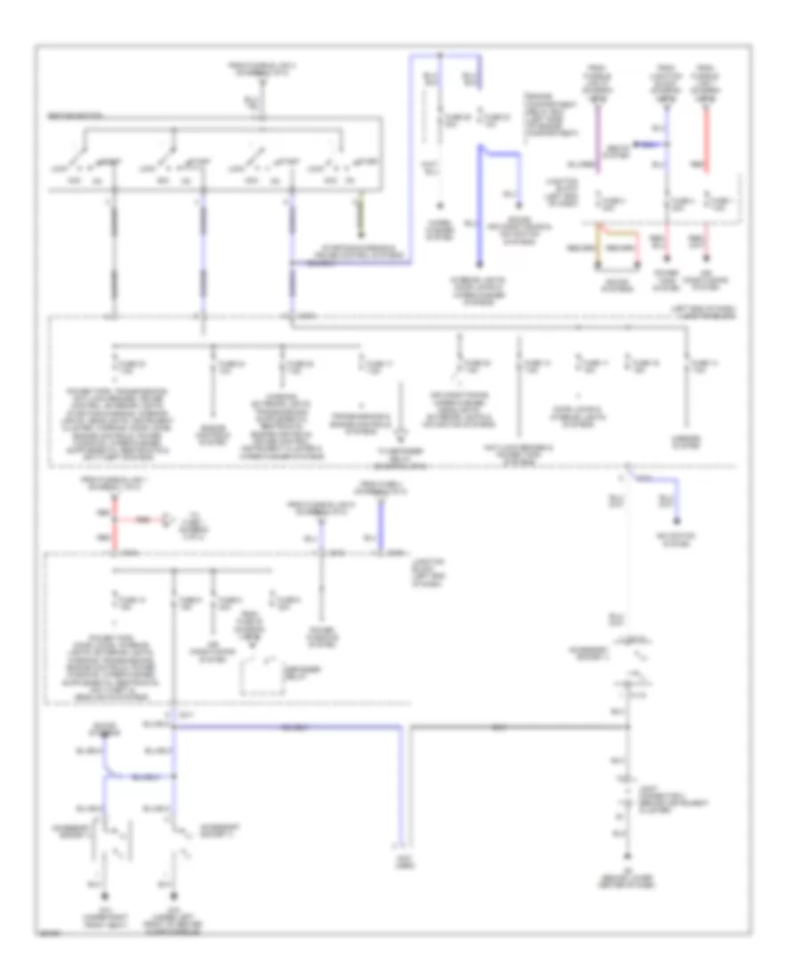 Power Distribution Wiring Diagram (2 of 2) for Mitsubishi Endeavor LS 2008