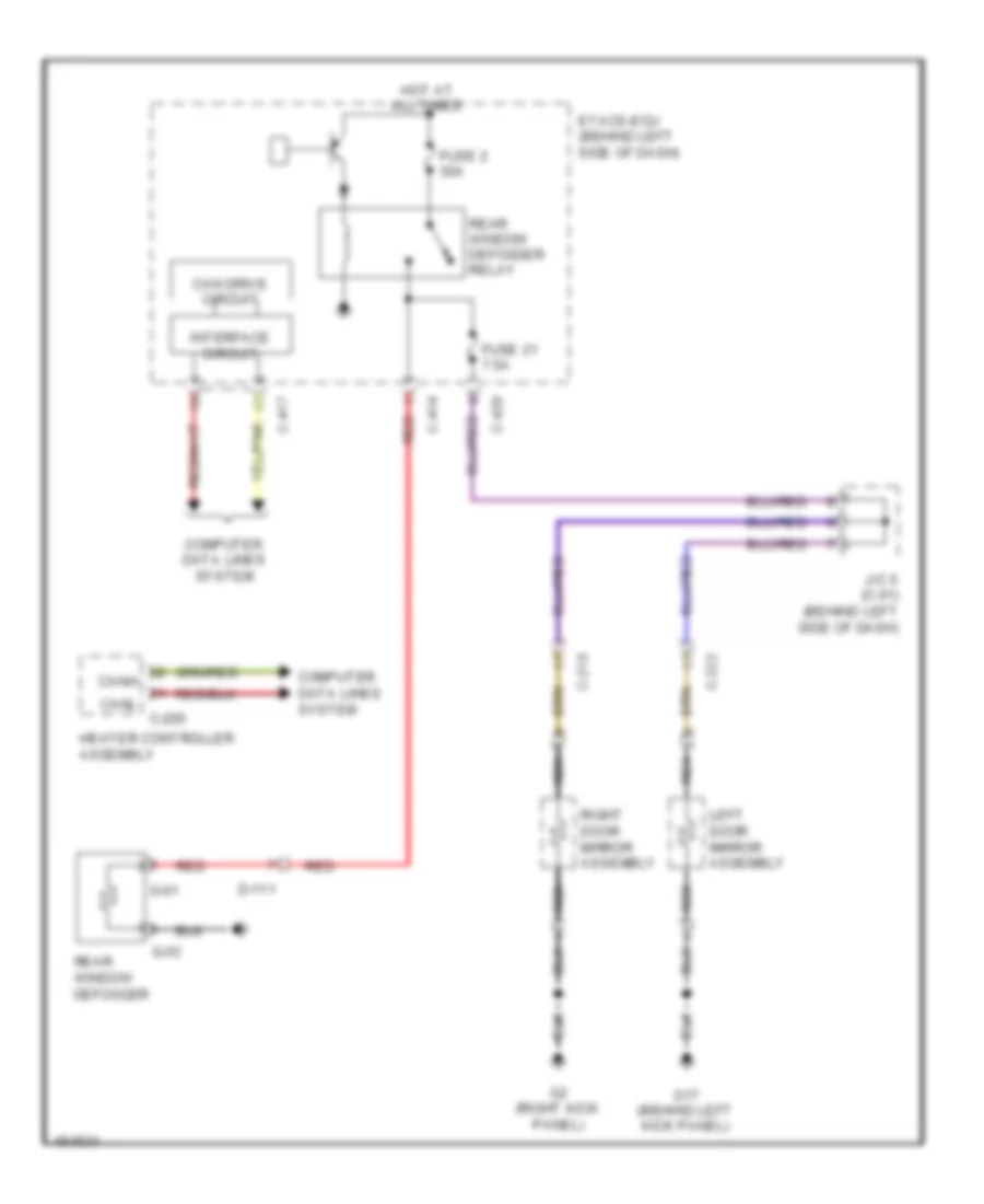 Defoggers Wiring Diagram for Mitsubishi Outlander ES 2014