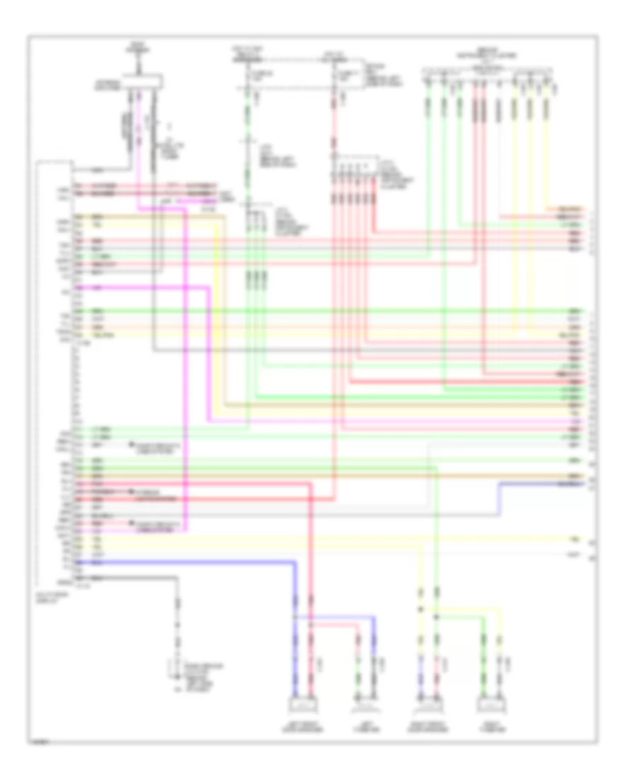 Navigation Wiring Diagram, without Amplifier (1 of 3) for Mitsubishi Outlander ES 2014