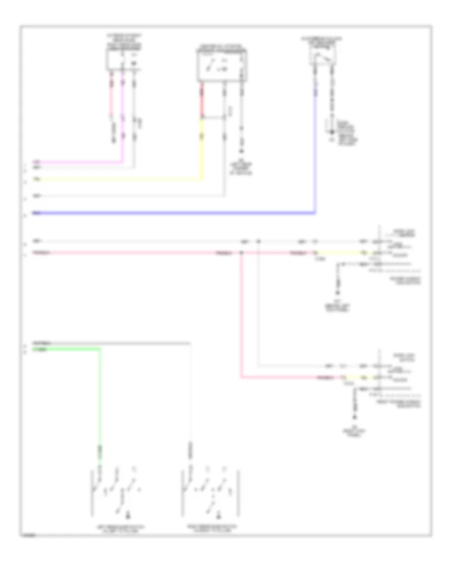 Power Door Locks Wiring Diagram, without Keyless Entry (2 of 2) for Mitsubishi Outlander ES 2014