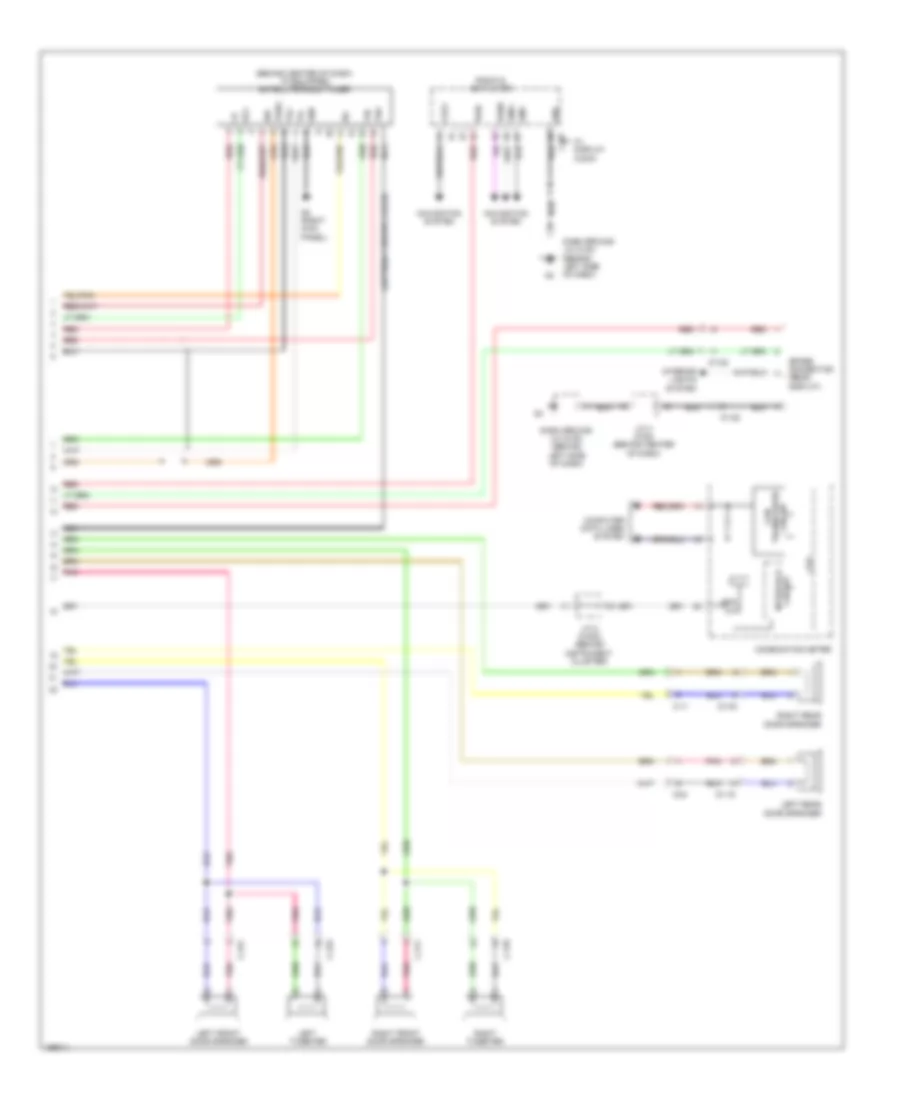 Radio Wiring Diagram, without Multi-Communication System without Amplifier (2 of 2) for Mitsubishi Outlander ES 2014