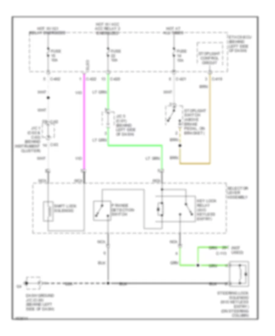 Shift Interlock Wiring Diagram for Mitsubishi Outlander ES 2014
