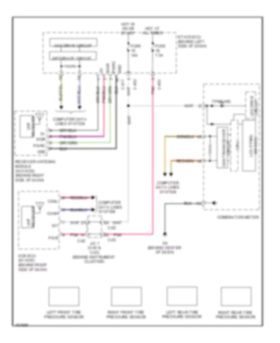 Tire Pressure Monitoring Wiring Diagram for Mitsubishi Outlander ES 2014