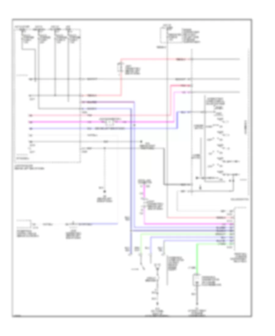Электросхема передних стеклоочистителей дворников и омывателя лобового стекла для Mitsubishi Outlander XLS 2003