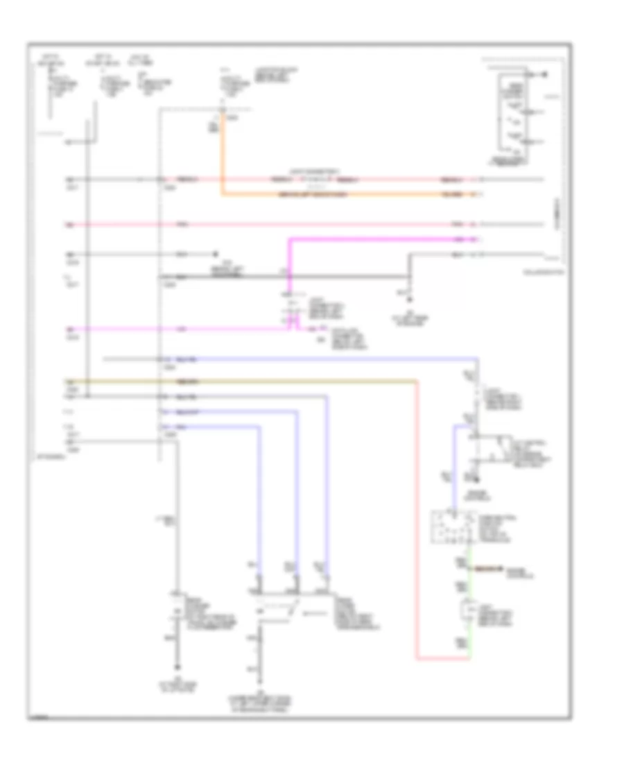 Электросхема заднего стеклоочистителя и омывателя стекла для Mitsubishi Outlander XLS 2003