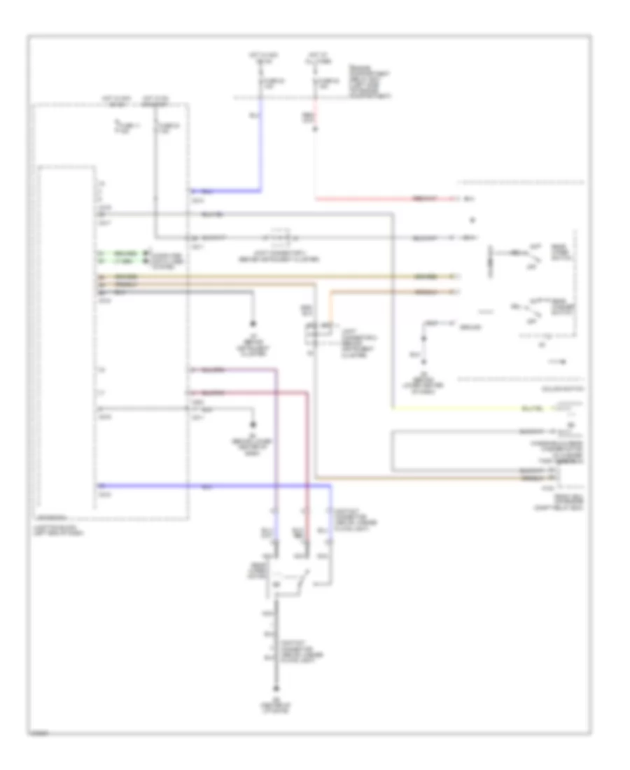 Электросхема заднего стеклоочистителя и омывателя стекла для Mitsubishi Endeavor SE 2008