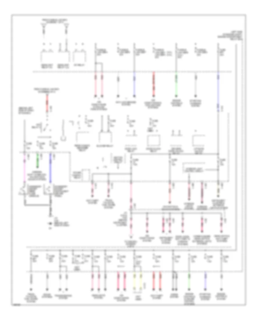 Power Distribution Wiring Diagram (2 of 3) for Mitsubishi Outlander GT 2014