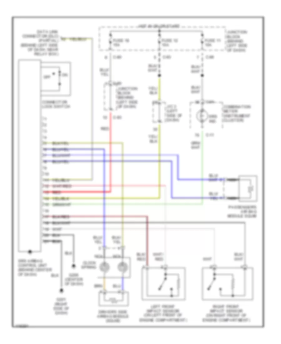 Supplemental Restraint Wiring Diagram for Mitsubishi Montero 1999