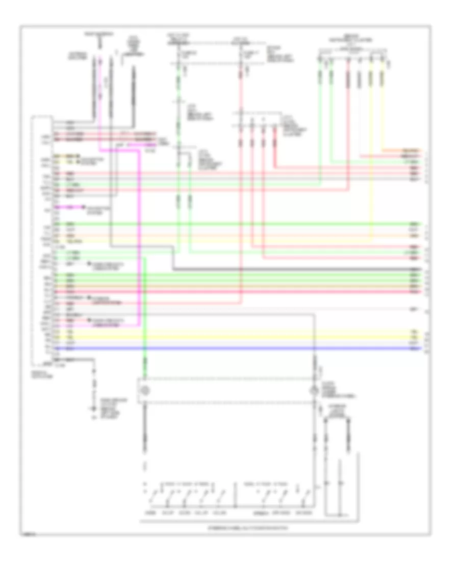 Radio Wiring Diagram, without Multi-Communication System without Amplifier (1 of 2) for Mitsubishi Outlander SE 2014