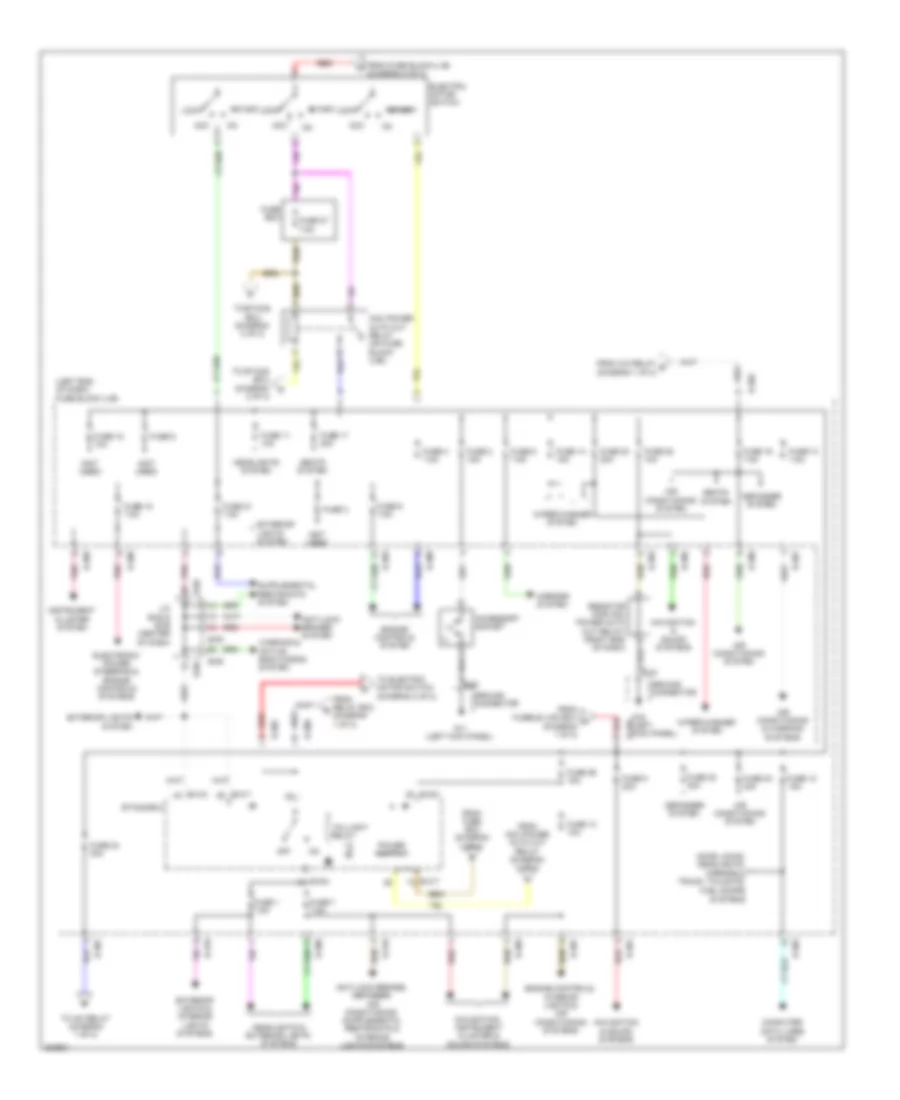 Power Distribution Wiring Diagram 2 of 2 for Mitsubishi i MiEV SE 2012