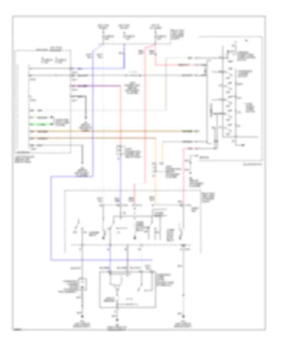 Электросхема стеклоочистителя, дворников и омывателя для Mitsubishi Galant ES 2008