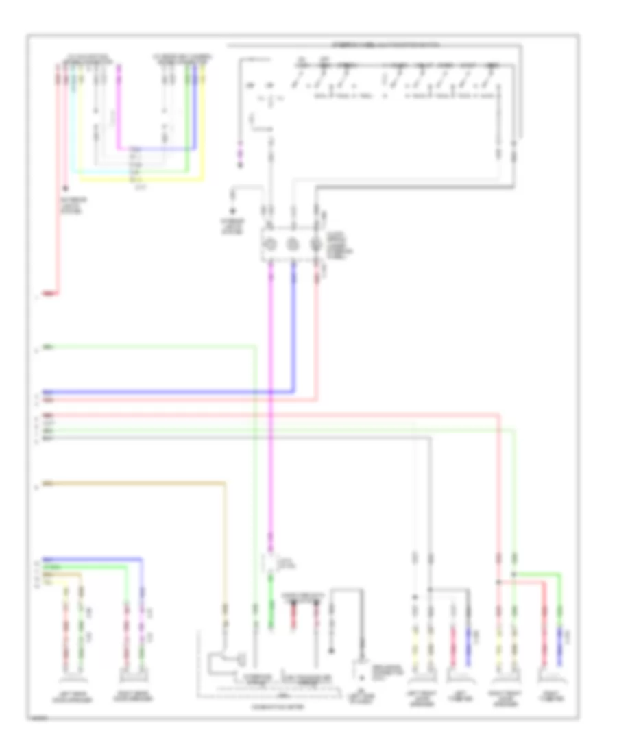 Navigation Wiring Diagram, without Amplifier (2 of 2) for Mitsubishi Outlander Sport ES 2014