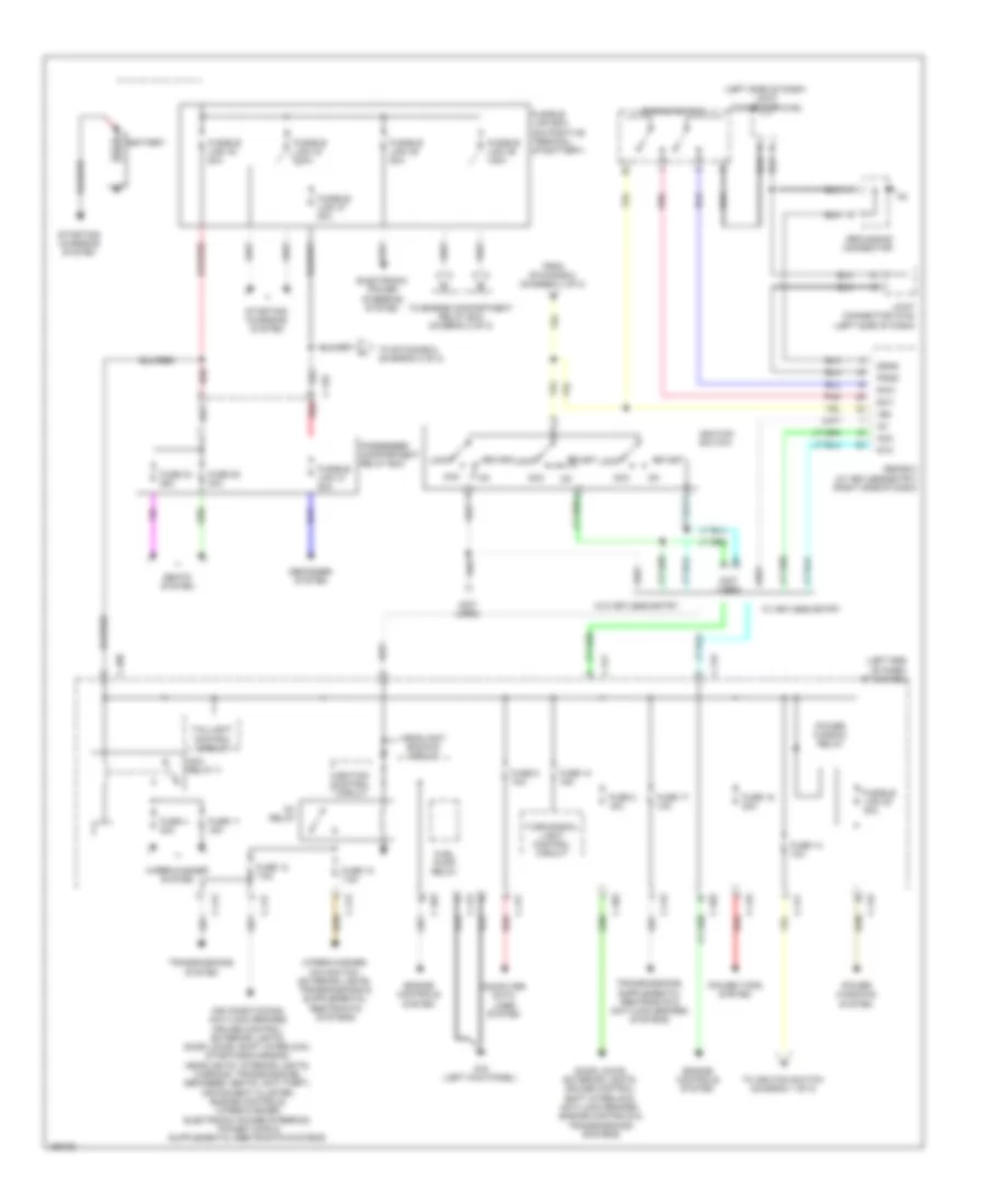Power Distribution Wiring Diagram 1 of 2 for Mitsubishi Outlander Sport ES 2014