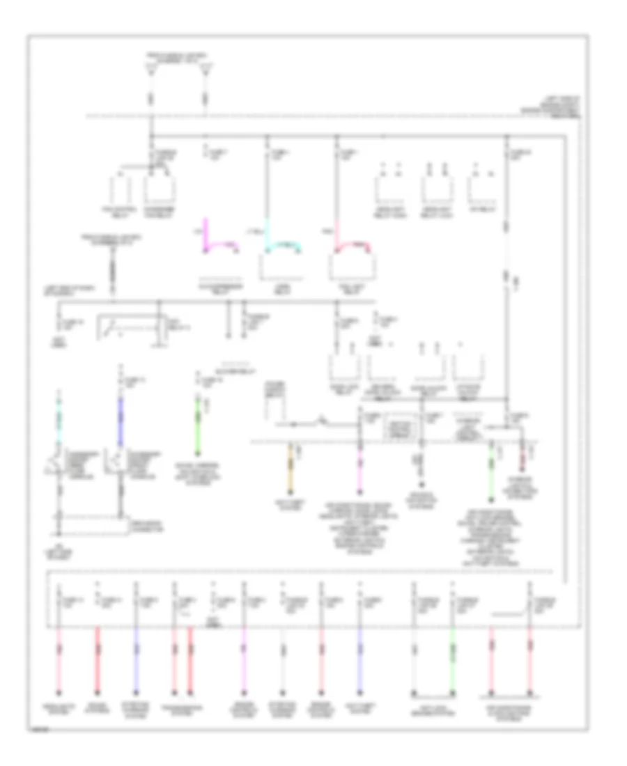 Power Distribution Wiring Diagram 2 of 2 for Mitsubishi Outlander Sport ES 2014