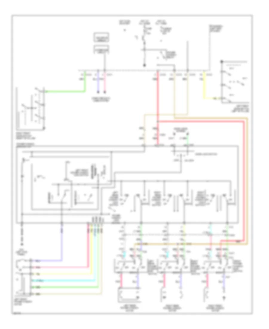 Power Windows Wiring Diagram for Mitsubishi Outlander Sport ES 2014