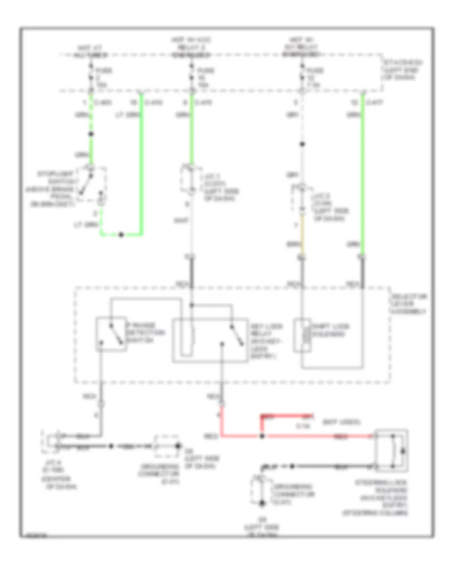 Shift Interlock Wiring Diagram for Mitsubishi Outlander Sport ES 2014
