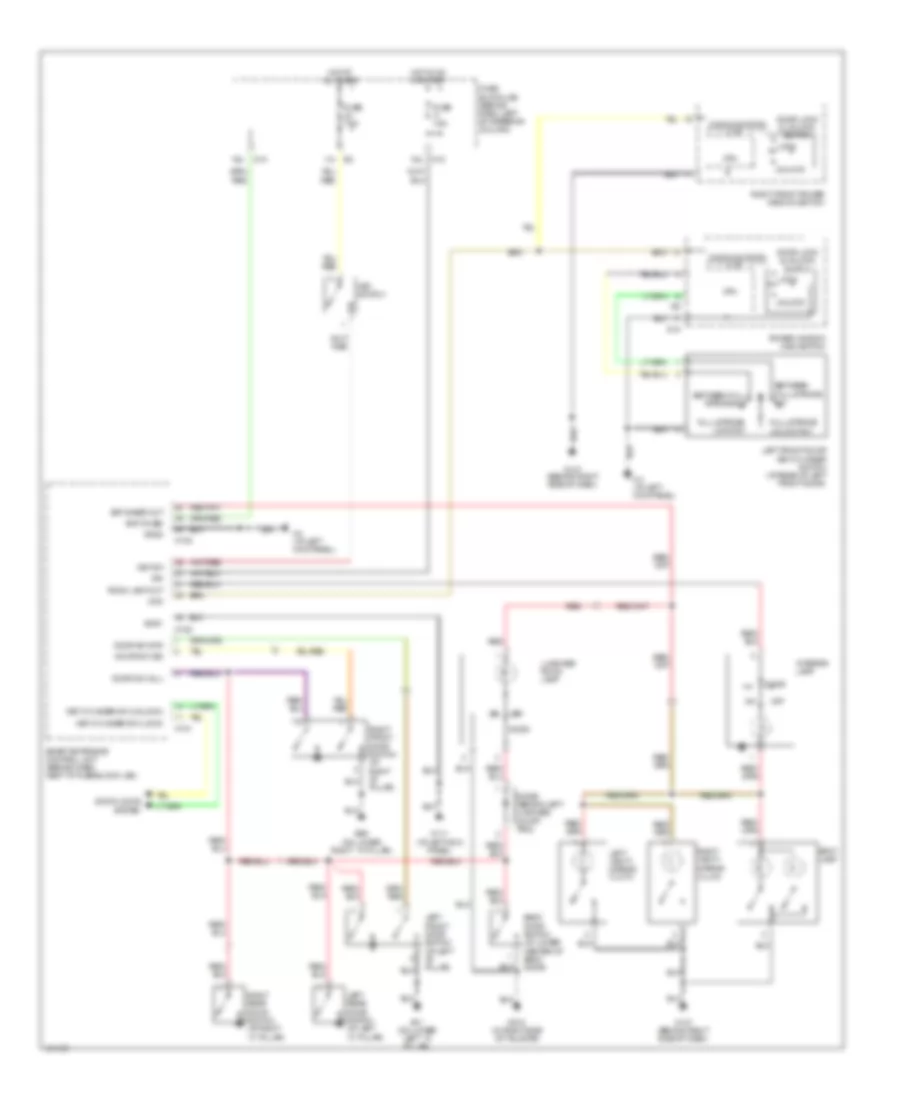 Электросхема подсветки для Nissan Pathfinder LE 2004