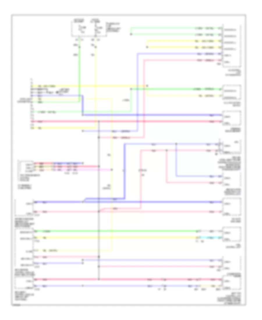 Электросхема линии передачи данных CAN для Nissan 370Z 2014