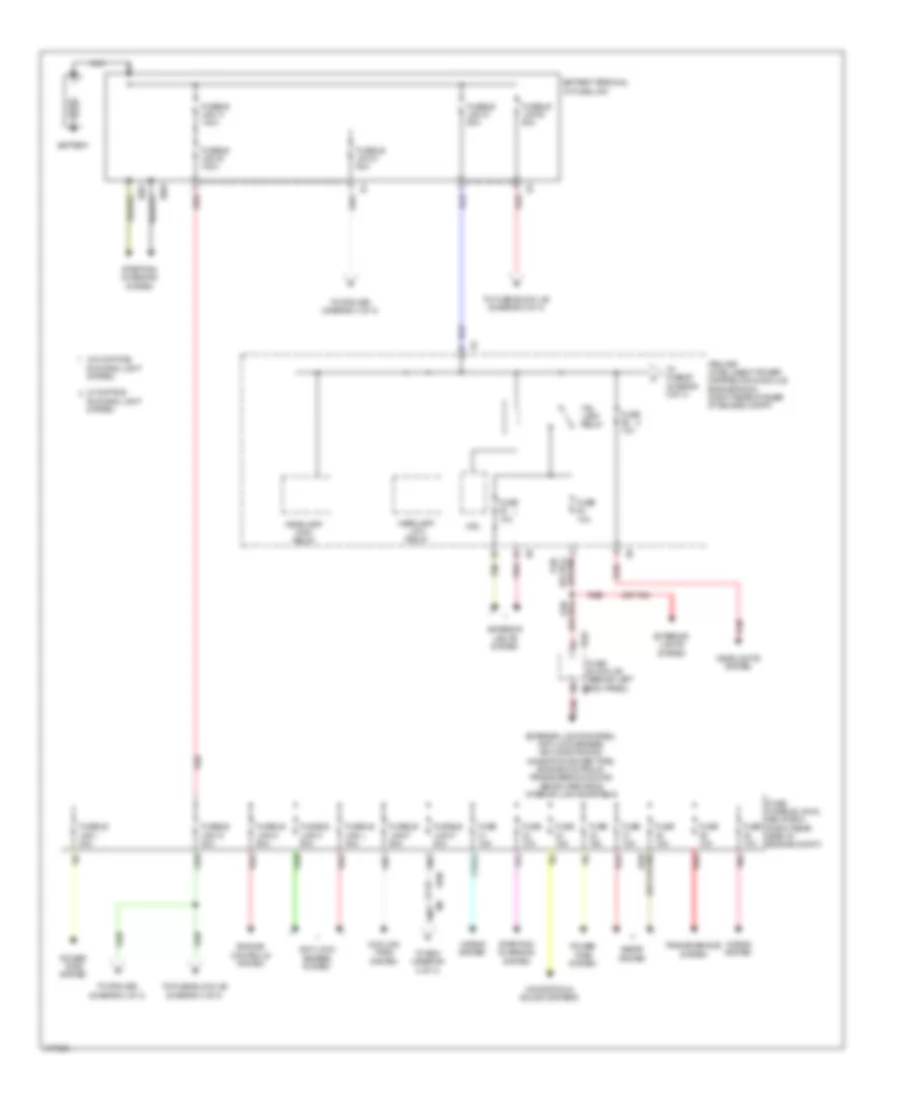 Электросхема блока предохранителей и реле (1 из 3) для Nissan 370Z 2014