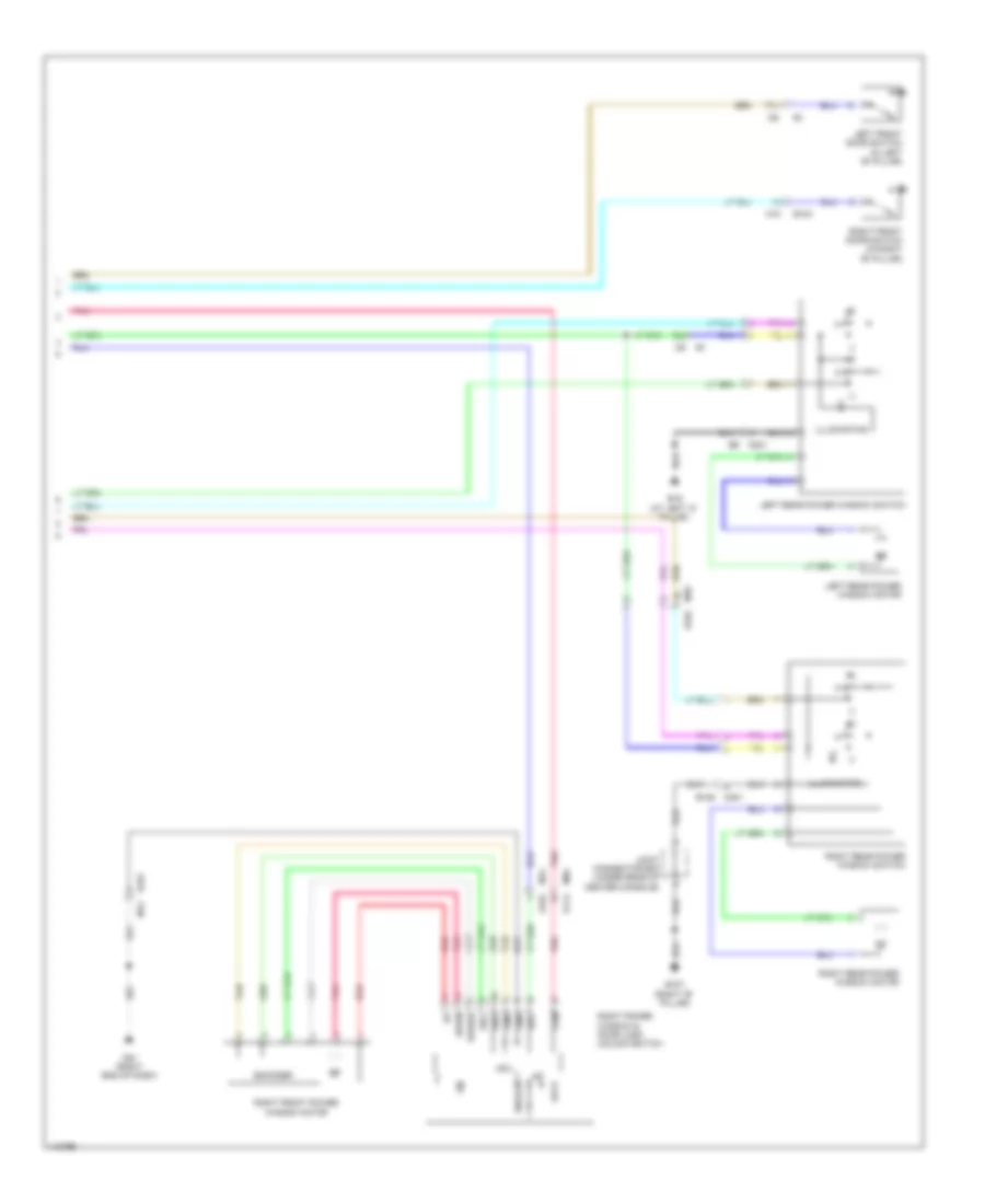Электросхема стеклоподъемников, С Водитель и Система Антиповышения Пассажирской стороны (2 из 2) для Nissan Altima 2014