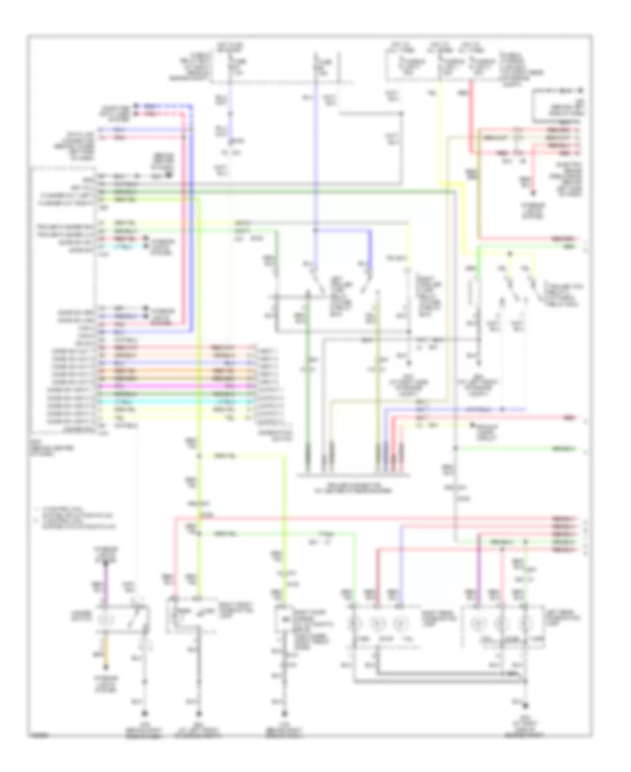 Электросхема розетки подключения прицепа и внешнего освещения (1 из 2) для Nissan Titan PRO-4X 2011