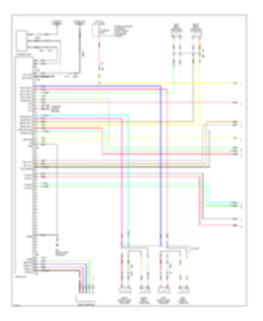 Radio Wiring Diagram, without Bose & withDisplay Audio (1 из 2) для Nissan Sentra FE+SV 2014