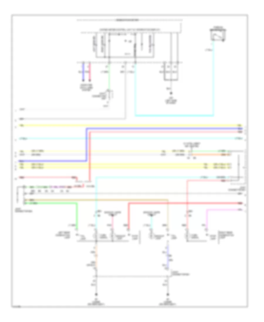 Электросхема внешнего освещения (2 из 3) для Nissan Sentra FE+S 2014
