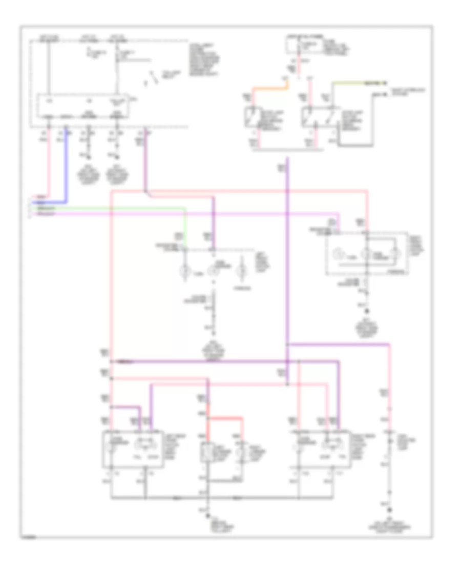 Электросхема внешнего освещения, без Ксеноновые лампы (2 из 2) для Nissan 350Z 2005