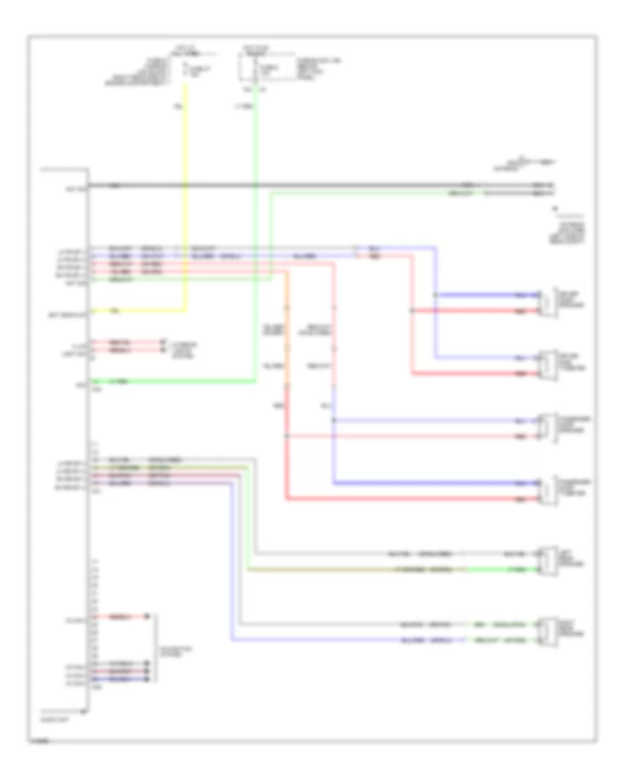 Электросхема магнитолы, кроме Bose для Nissan 350Z 2005