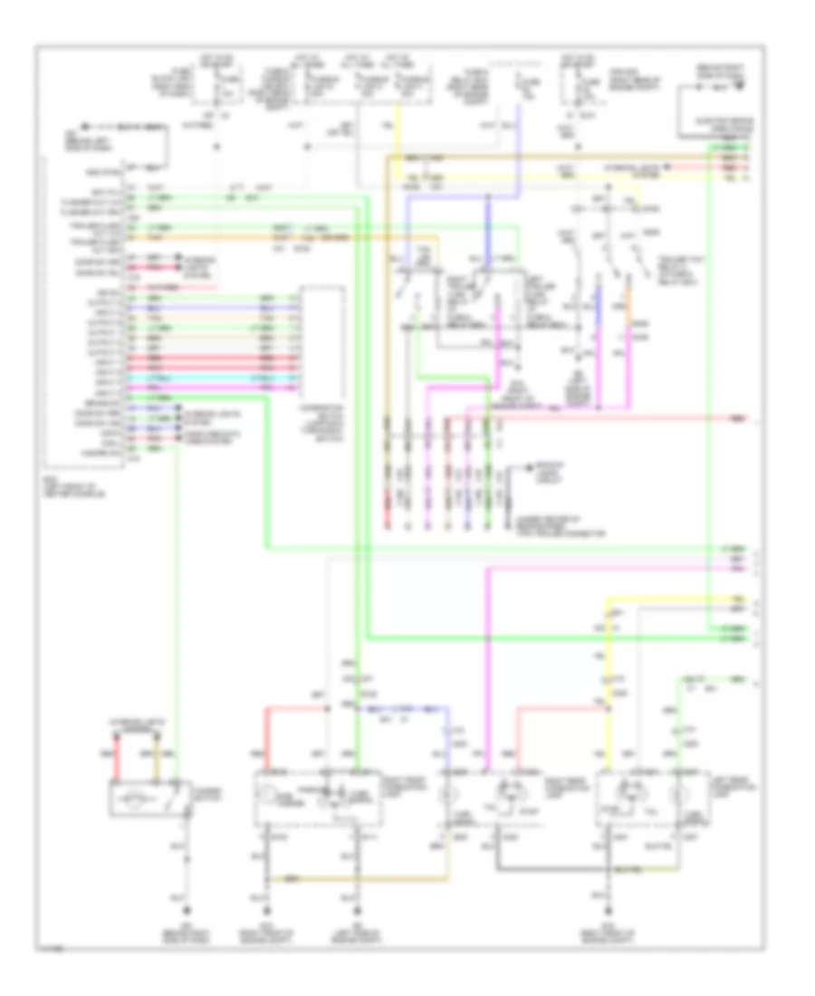 Электросхема внешнего освещения (1 из 2) для Nissan Frontier PRO-4X 2014