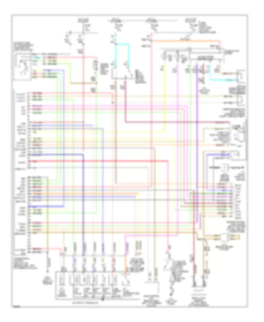 3.3L, Электросхема автоматической коробки передач АКПП для Nissan Frontier XE 2001