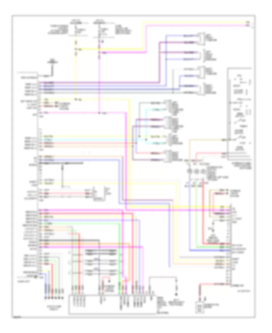 Электросхема магнитолы Средней комплектации (1 из 2) для Nissan Titan LE 2007