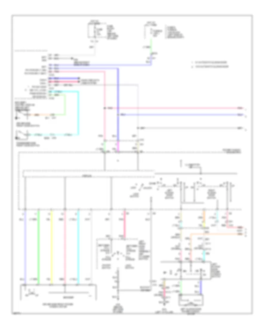 Электросхема стеклоподъемников, С Водитель и Система Антиповышения Пассажирской стороны (1 из 2) для Nissan Quest SV 2014