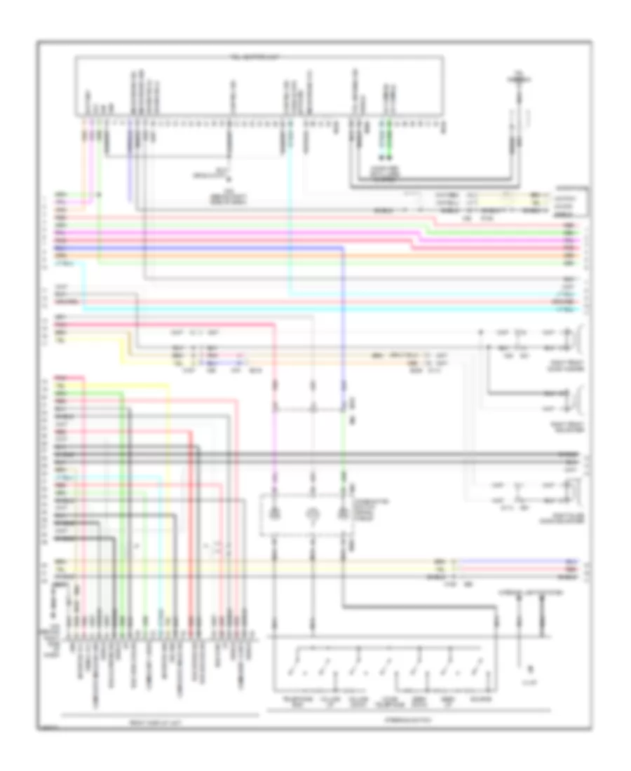 Электросхема магнитолы, стандартная комплектация С Отделяет Показ (2 из 4) для Nissan Quest SV 2014