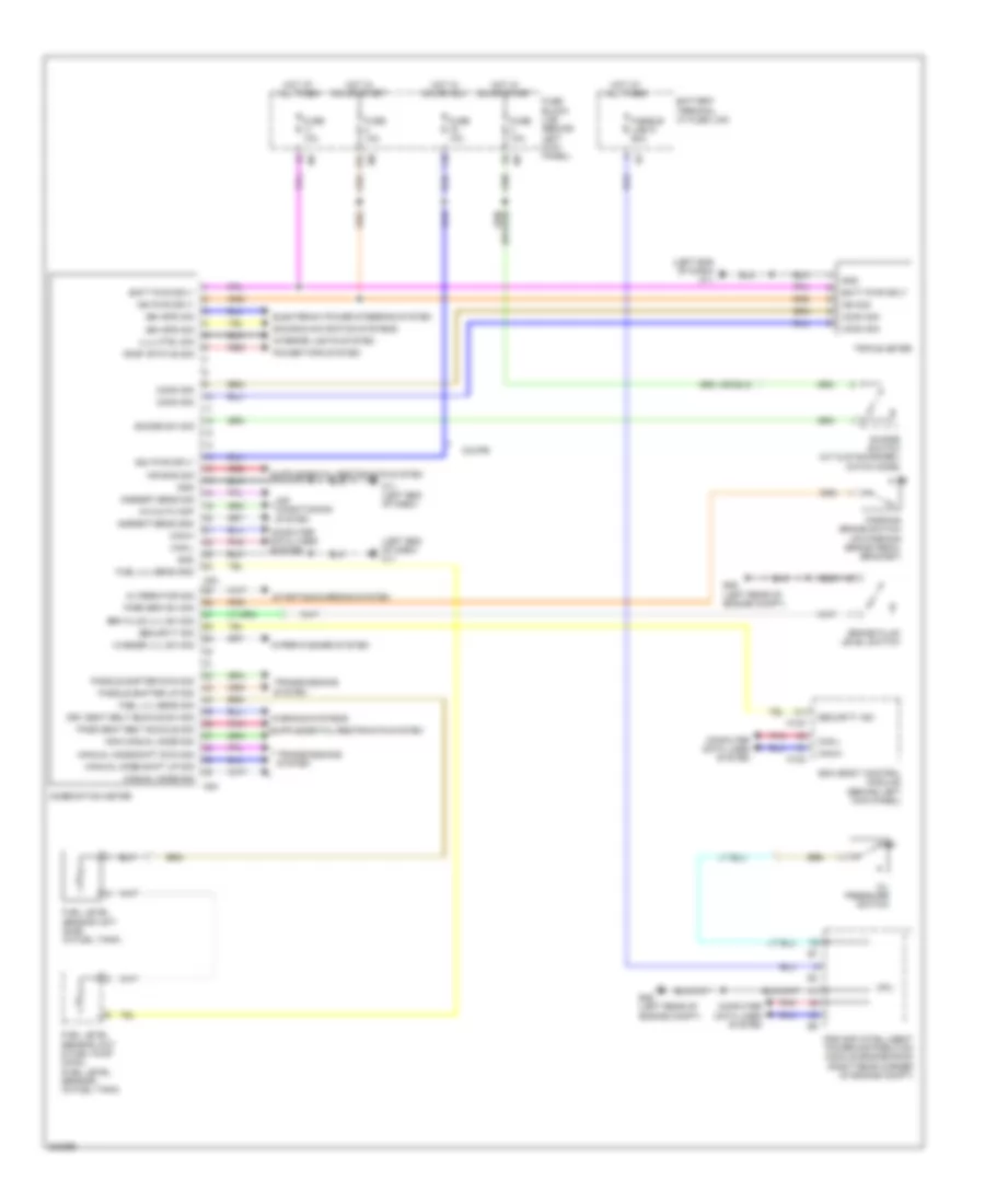 Электросхема панели приборов для Nissan 370Z Touring 2010