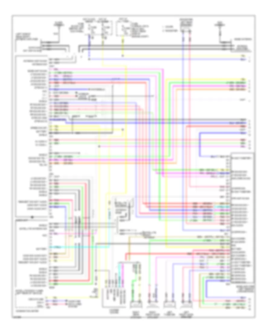 Электросхема магнитолы, Bose без Навигация (1 из 2) для Nissan 370Z Touring 2010