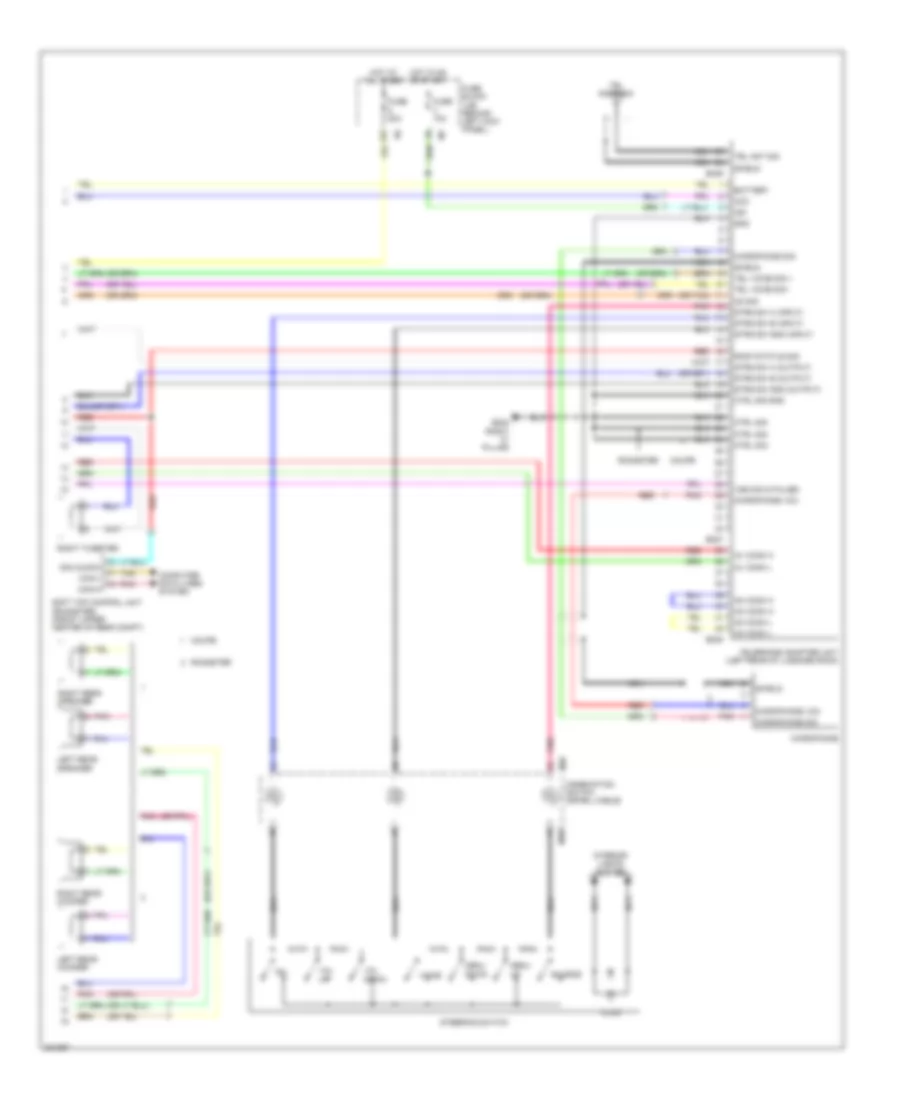 Электросхема магнитолы, Bose без Навигация (2 из 2) для Nissan 370Z Touring 2010