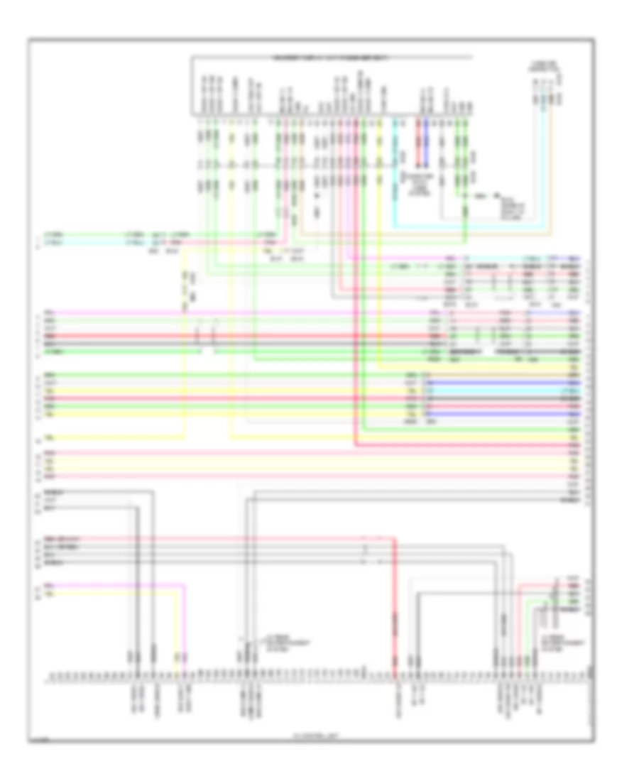 Электросхема магнитолы, стандартная комплектация С Навигация (9 из 10) для Nissan Pathfinder SL Hybrid 2014