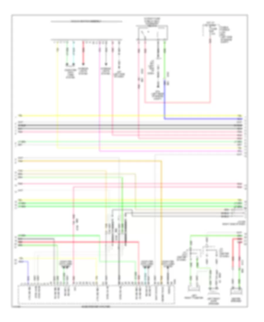 Электросхема магнитолы, стандартная комплектация без Навигация (4 из 8) для Nissan Pathfinder SL Hybrid 2014