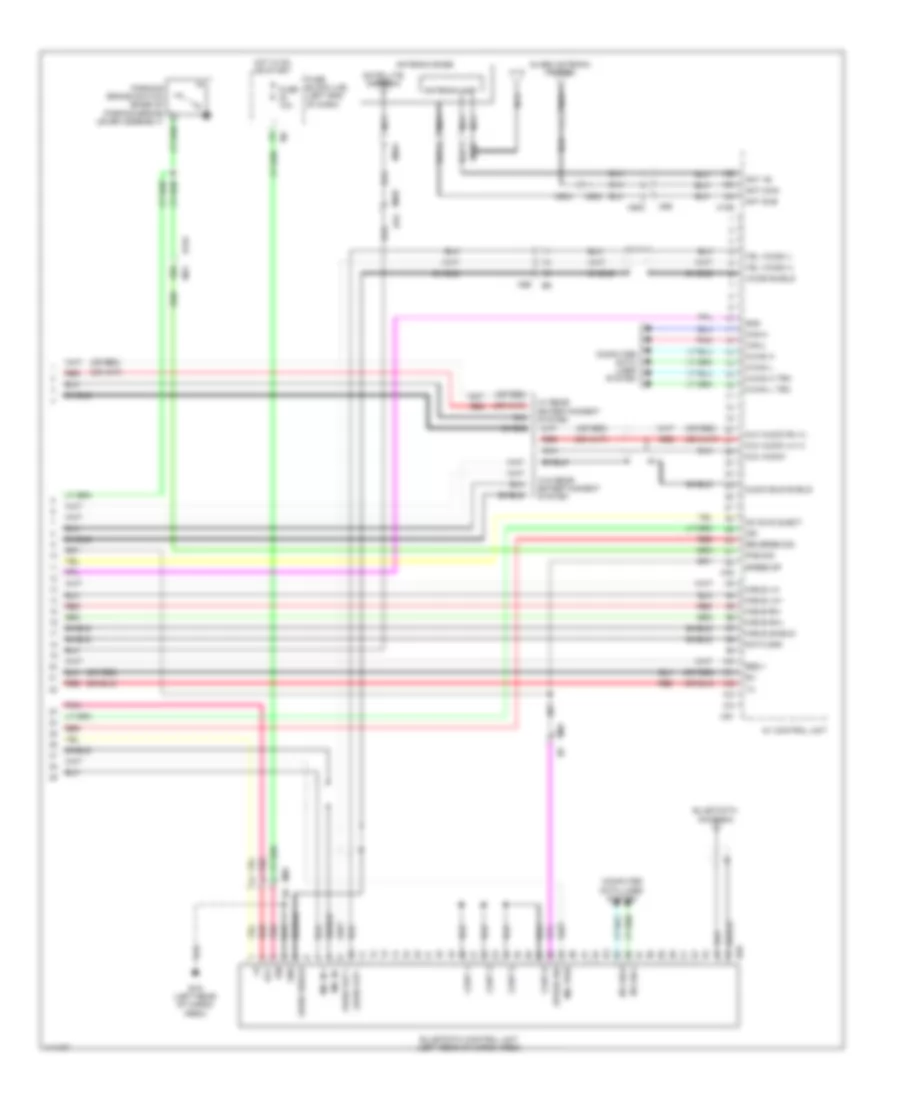 Электросхема магнитолы, стандартная комплектация без Навигация (8 из 8) для Nissan Pathfinder SL Hybrid 2014
