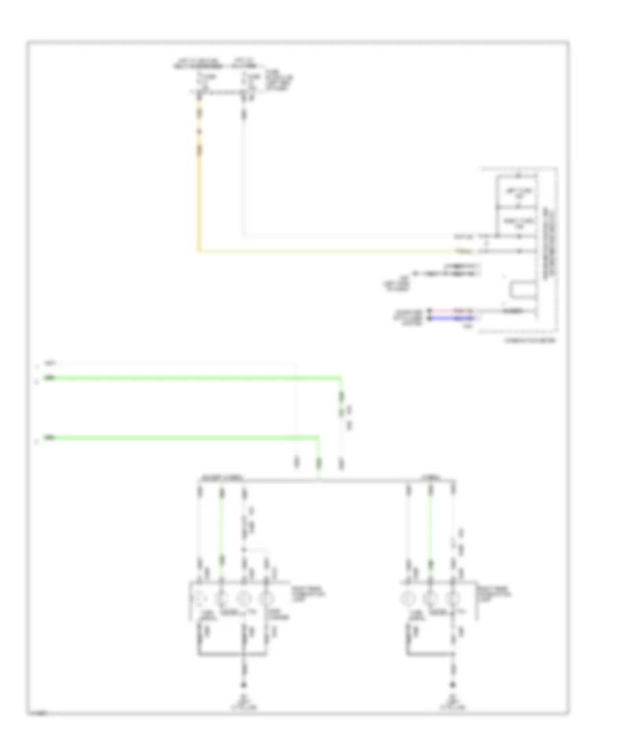 Электросхема внешнего освещения (3 из 3) для Nissan Pathfinder SL Hybrid 2014