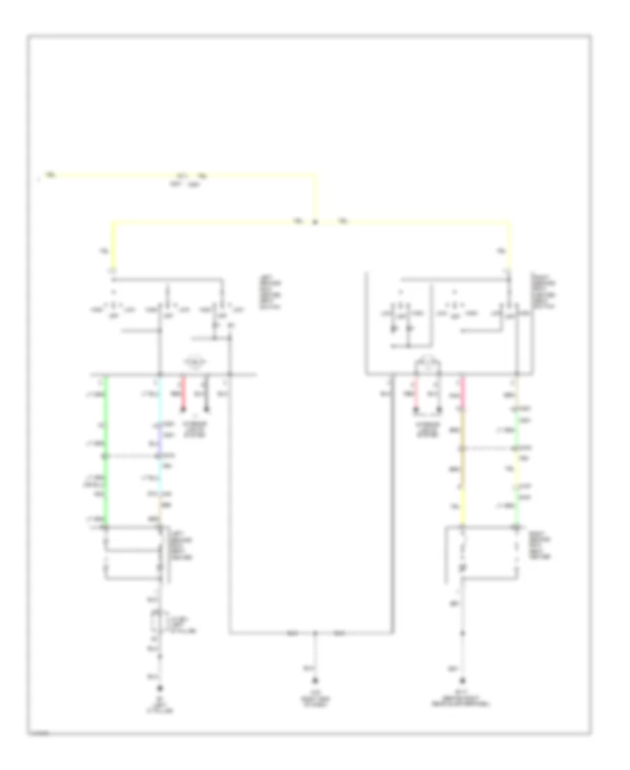 Электросхема подогрева сидений, кроме гибрида (2 из 2) для Nissan Pathfinder SL Hybrid 2014