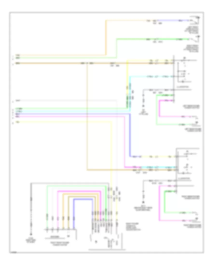 Электросхема стеклоподъемников, С Левая сторона и Правильный Передний Автомобиль Вниз (2 из 2) для Nissan Pathfinder SL Hybrid 2014