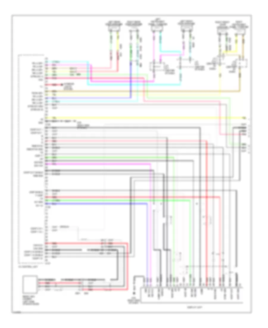 Электросхема магнитолы Средней комплектации, без Bose (1 из 4) для Nissan Pathfinder SL Hybrid 2014