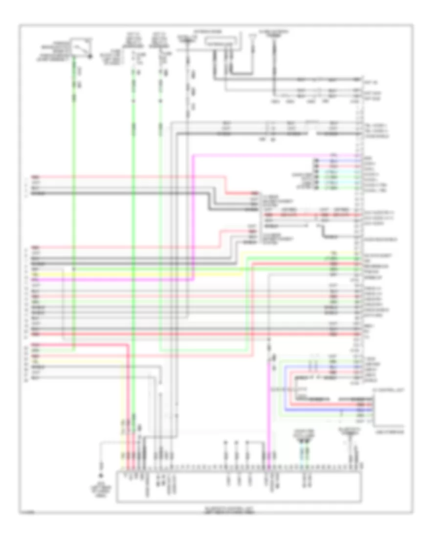 Электросхема магнитолы Средней комплектации, без Bose (4 из 4) для Nissan Pathfinder SL Hybrid 2014