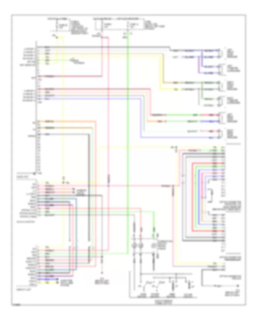 Электросхема магнитолы, кроме Bose для Nissan Murano S 2005