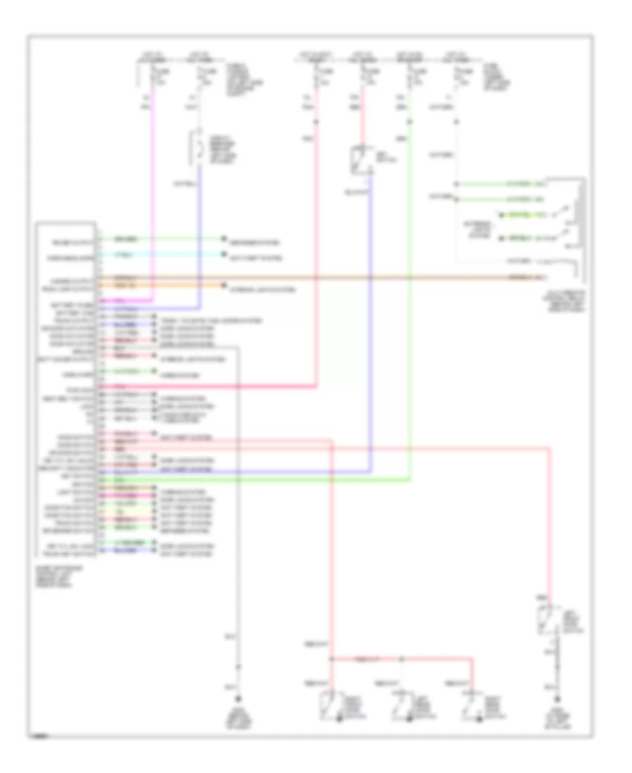 Электросхема блока управления кузовом, С Система дистанционного управления для Nissan Sentra XE 2001