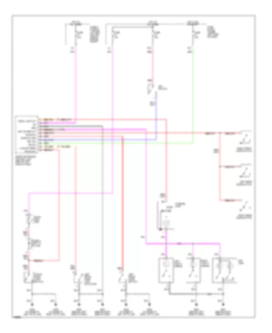 Электросхема подсветки, С Система дистанционного управления для Nissan Sentra XE 2001