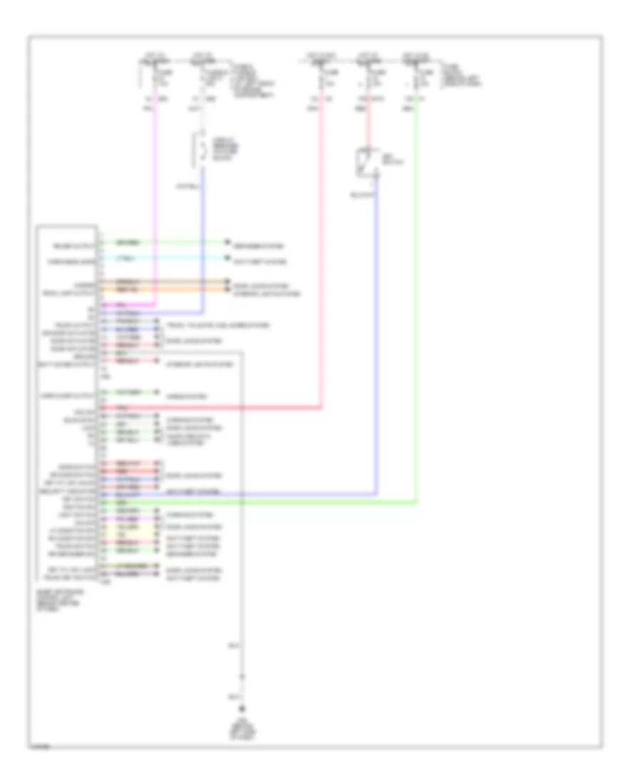Электросхема блоков управления кузовом, С Замки Двери с механическим приводом для Nissan Sentra S 2005
